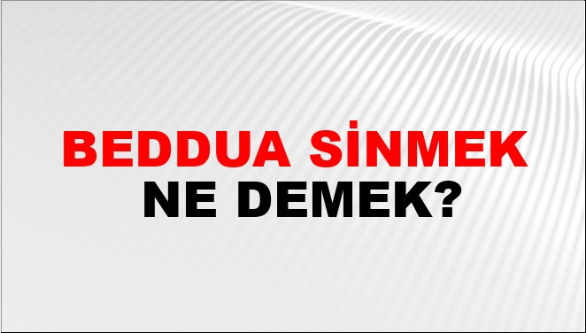 Beddua Sinmek