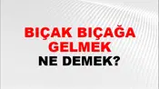 Bıçak Bıçağa Gelmek