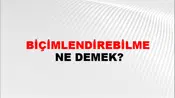 Biçimlendirebilme