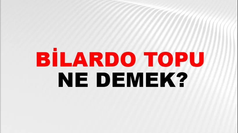Bilardo Topu Bilardo Topu