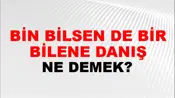 Bin Bilsen De Bir Bilene Danış