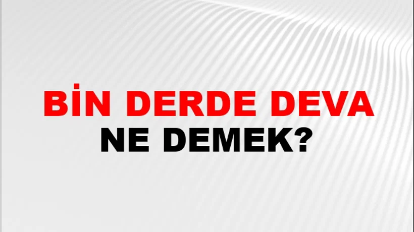 Bin Derde Deva Bin Derde Deva