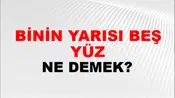 Binin Yarısı Beş Yüz (O da bizde yok)