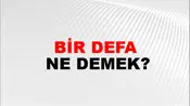 Bir Defa