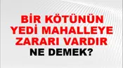 Bir Kötünün Yedi Mahalleye Zararı Vardır (Veya dokunur)