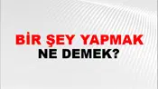 Bir Şey Yapmak