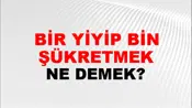 Bir Yiyip Bin Şükretmek