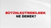 Bütünleştirebilmek