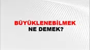 Büyüklenebilmek