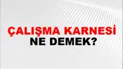 Çalışma Karnesi