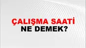 Çalışma Saati