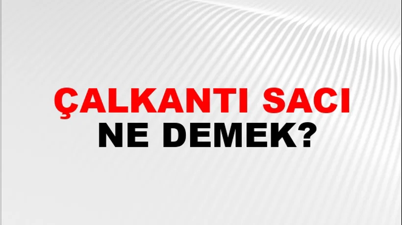 Çalkantı Sacı Çalkantı Sacı