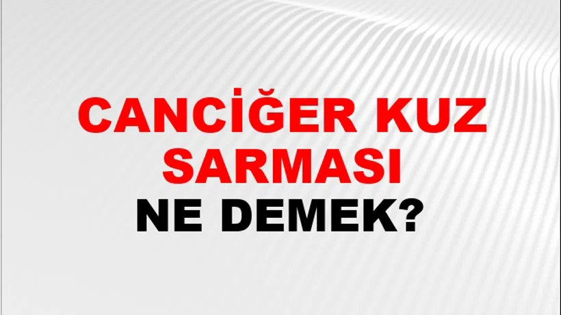 Canciğer Kuzu Sarması Canciğer Kuzu Sarması