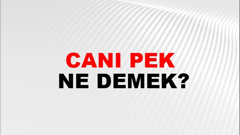 Canı Pek Canı Pek