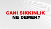 Canı Sıkkınlık