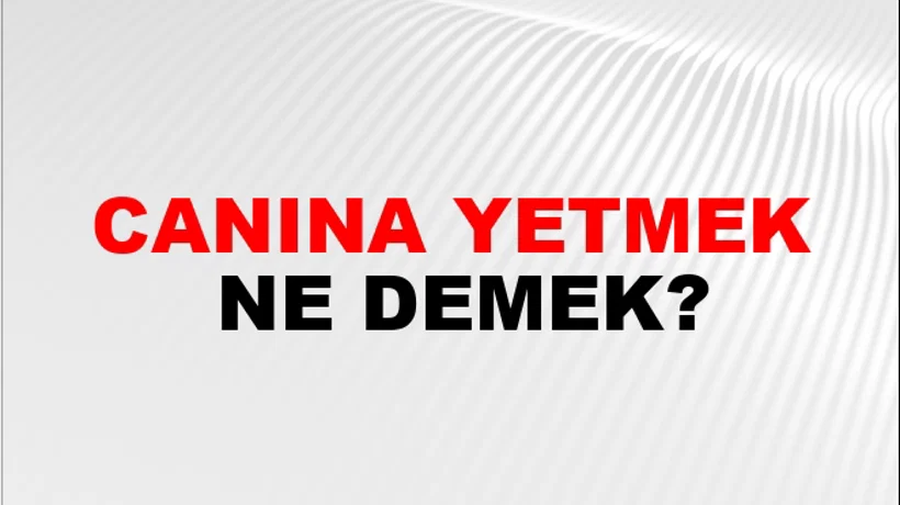 Canına Yetmek Canına Yetmek