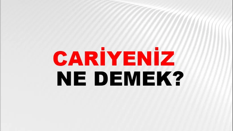 Cariyeniz (Veya cariyeleri) Cariyeniz (Veya cariyeleri)