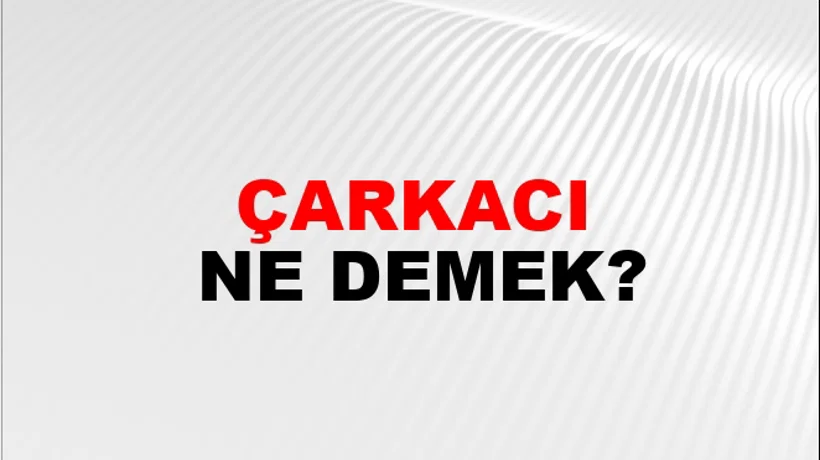 Çarkacı Çarkacı