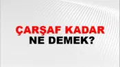 Çarşaf Kadar