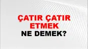 Çatır Çatır Etmek