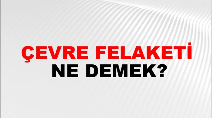 Çevre Felaketi Çevre Felaketi