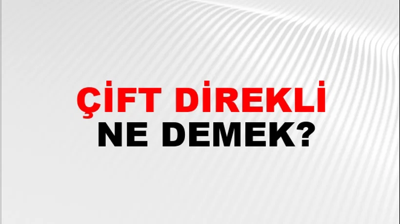 Çift Direkli Çift Direkli