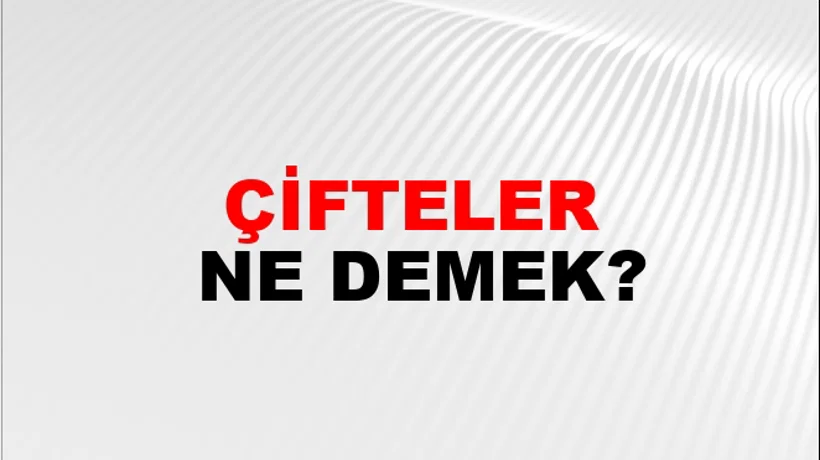 Çifteler Çifteler