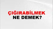 Çığırabilmek
