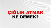 Çığlık Atmak (Veya koparmak veya basmak)