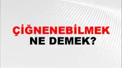Çiğnenebilmek
