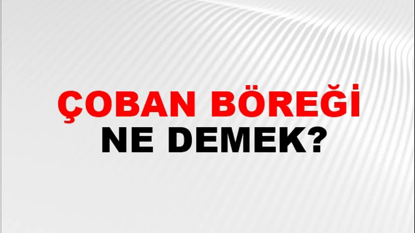 Çoban Böreği Çoban Böreği