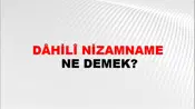Dâhilî Nizamname