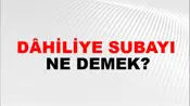 Dâhiliye Subayı