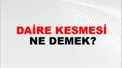 Daire Kesmesi