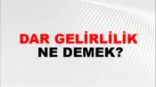 Dar Gelirlilik