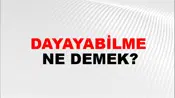 Dayayabilme