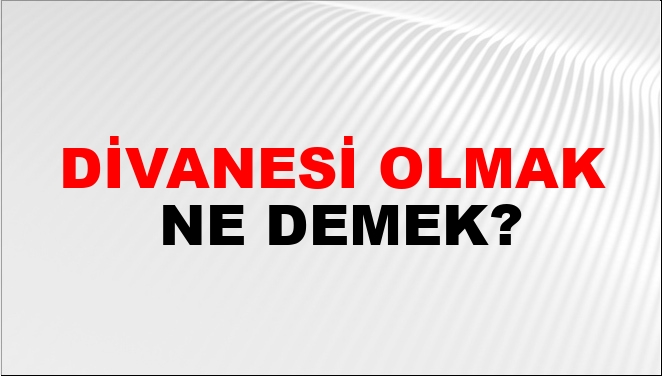 Divanesi Olmak