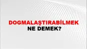 Dogmalaştırabilmek