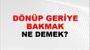 Dönüp Geriye Bakmak