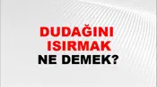 Dudağını (Veya dudaklarını) ısırmak