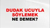 Dudak Ucuyla Söylemek