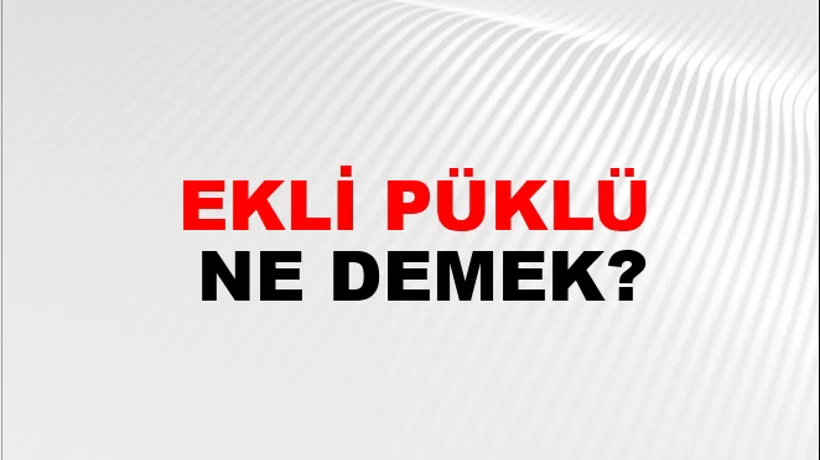 Ekli Püklü Ekli Püklü