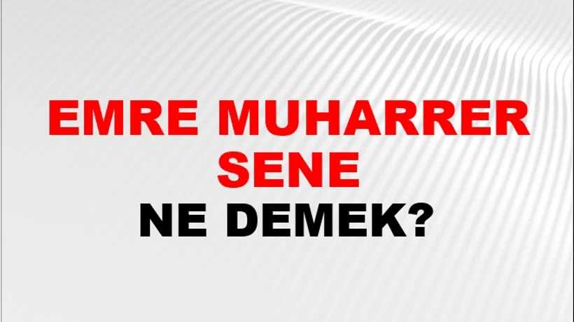 Emre Muharrer Senet Emre Muharrer Senet
