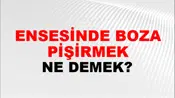 Ensesinde Boza Pişirmek