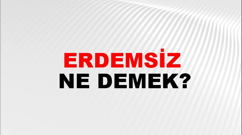 Erdemsiz Erdemsiz