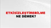 Etkisizleştirebilme