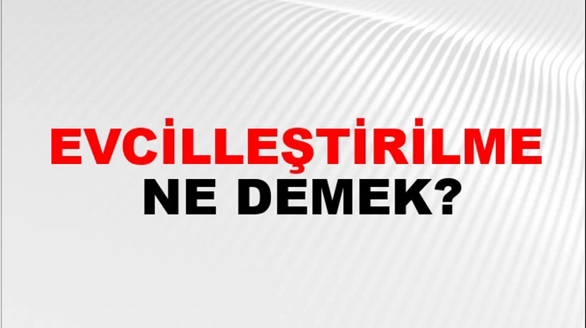 Evcilleştirilme Evcilleştirilme