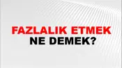 Fazlalık Etmek