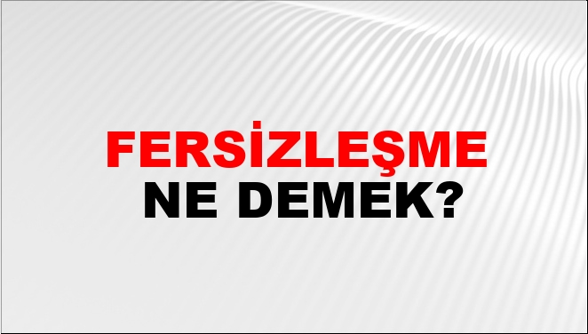 Fersizleşme