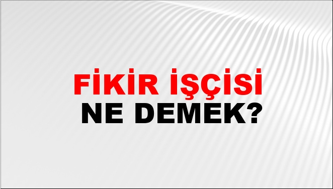 Fikir İşçisi
